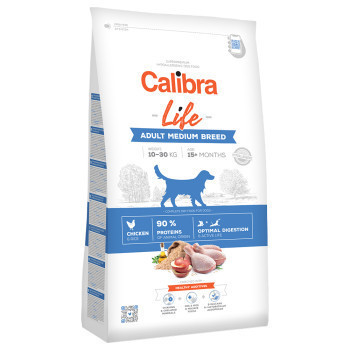 2x12kg Calibra Life Adult Medium Breed csirke száraz kutyatáp - Kisállat kiegészítők webáruház - állateledelek