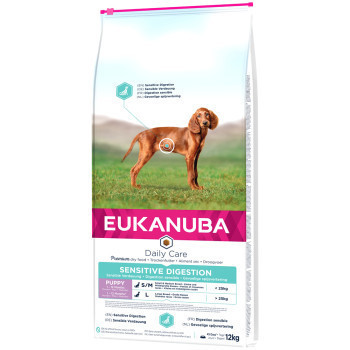 2x12kg Eukanuba Puppy Sensitive Digestion csirke és pulyka száraz kutyatáp - Kisállat kiegészítők webáruház - állateledelek