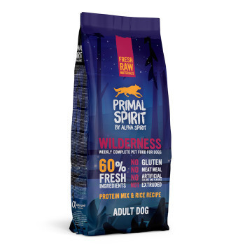 Primal Spirit 60% Wilderness kutyatáp - 2 x 12 kg - Kisállat kiegészítők webáruház - állateledelek