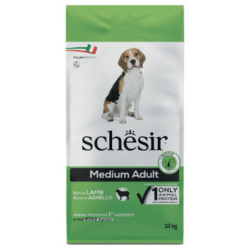 2x12kg Schesir Dog Medium Adult bárány száraz kutyatáp - Kisállat kiegészítők webáruház - állateledelek