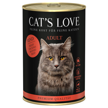 12x400g Cat's Love Marha pur nedves macskatáp - Kisállat kiegészítők webáruház - állateledelek