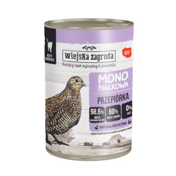 36x400g Wiejska Zagroda Cat Monoprotein fürj nedves macskatáp - Kisállat kiegészítők webáruház - állateledelek