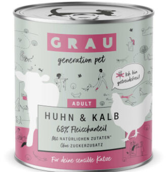 12x800g GRAU Csirke & borjú gabonamentes nedves macskatáp - Kisállat kiegészítők webáruház - állateledelek