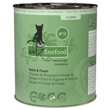 24x800g catz finefood Csirke & fácán nedves macskatáp konzerv - Kisállat kiegészítők webáruház - állateledelek