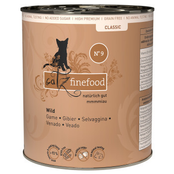 24x800g catz finefood Vad nedves macskatáp konzerv - Kisállat kiegészítők webáruház - állateledelek