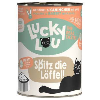 24x400g Lucky Lou Adult nedves macskatáp - Kisállat kiegészítők webáruház - állateledelek