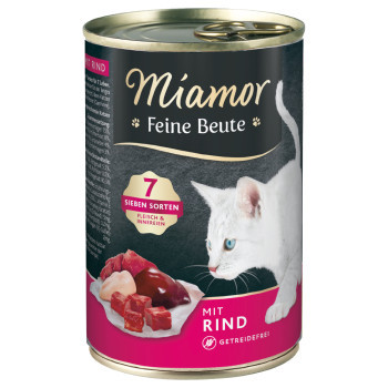 24x400g Miamor Feine Beute nedves macskatáp-marha - Kisállat kiegészítők webáruház - állateledelek