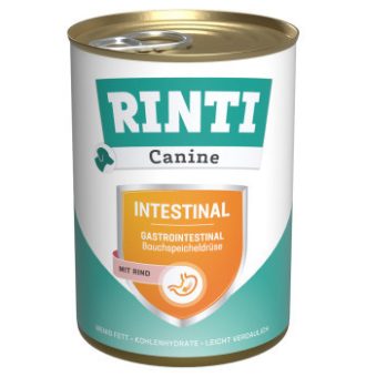24x400g RINTI Canine Intestinal marha nedves kutyatáp - Kisállat kiegészítők webáruház - állateledelek