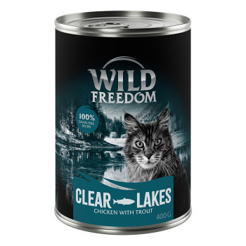 24x400g Wild Freedom Adult nedves macskatáp-Clear Lakes - pisztráng & csirke - Kisállat kiegészítők webáruház - állateledelek