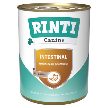 24x800g RINTI Canine Intestinal bárány nedves kutyatáp - Kisállat kiegészítők webáruház - állateledelek