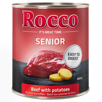 24x800g Rocco Senior Marha & burgonya nedves kutyatáp - Kisállat kiegészítők webáruház - állateledelek