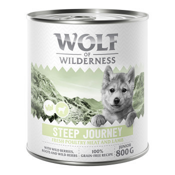 24x800g Wolf of Wilderness Single Protein óriási kedvezménnyel! nedves kutyatáp - Steep Journey - Szárnyas báránnyal - Kisállat kiegészítők webáruház - állateledelek