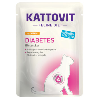 24x85g Kattovit Diabetes / Gewicht (súly) tasakos nedves macskatáp-csirke - Kisállat kiegészítők webáruház - állateledelek