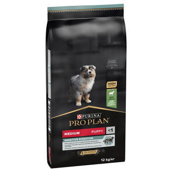 2x12kg PURINA PRO PLAN Medium Puppy Sensitive Digestion bárány & rizs száraz kölyökkutyatáp - Kisállat kiegészítők webáruház - állateledelek