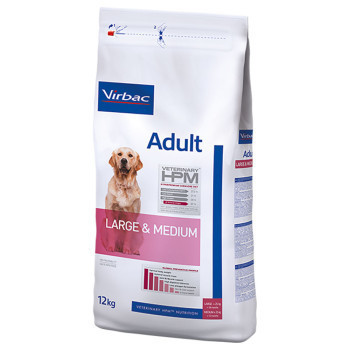 2x12kg Virbac Veterinary HPM Adult Large & Medium száraz kutyatáp - Kisállat kiegészítők webáruház - állateledelek