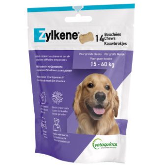 2x14db Zylkene Chews rágófalatok étrend-kiegészítő nagytestű kutyáknak - Kisállat kiegészítők webáruház - állateledelek