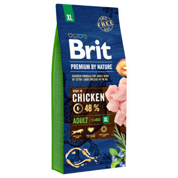 2x15kg Brit Premium by Nature Adult XL száraz kutyatáp - Kisállat kiegészítők webáruház - állateledelek