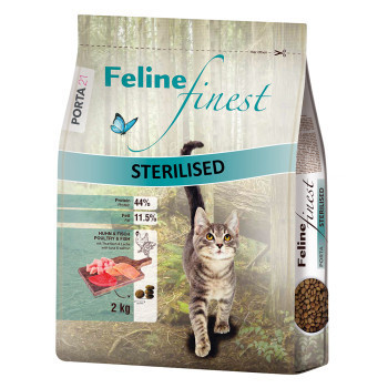 2x2kg Porta 21 Feline Finest Sterilised csirke & hal száraz macskatáp - Kisállat kiegészítők webáruház - állateledelek