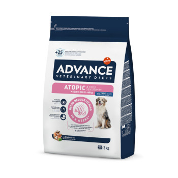 2x3kg Advance Veterinary Diets Atopic pisztráng száraz kutyatáp - Kisállat kiegészítők webáruház - állateledelek