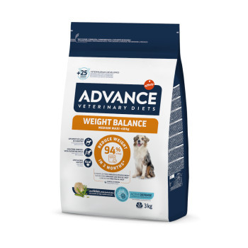 2x3kg Advance Veterinary Diets Weight Balance Medium/Maxi szárazkutyatáp - Kisállat kiegészítők webáruház - állateledelek