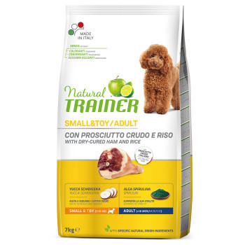 2x7kg Natural Trainer Dog Small & Toy Adult sonka száraz kutyatáp - Kisállat kiegészítők webáruház - állateledelek