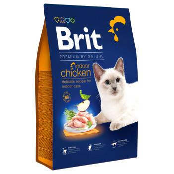 2x8kg Brit Premium by Nature Cat Indoor chicken száraz macskatáp - Kisállat kiegészítők webáruház - állateledelek