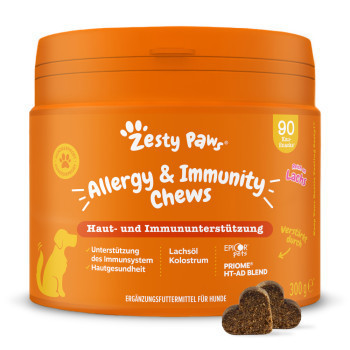 2x90db Zesty Paws Allergy & Immunity Chews lazac étrend-kiegészítő eledel kutyáknak - Kisállat kiegészítők webáruház - állateledelek