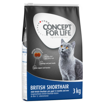 3x3kg Concept for Life British Shorthair Adult száraz macskatáp - Kisállat kiegészítők webáruház - állateledelek