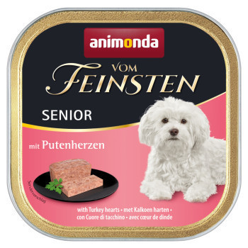 44x150g animonda Vom Feinsten Senior mit Putenherzen Hundefutter nass - Kisállat kiegészítők webáruház - állateledelek