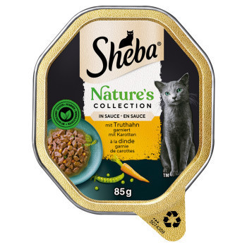 44x85g Sheba Nature´s Collection pulyka szószban nedves macskatáp - Kisállat kiegészítők webáruház - állateledelek