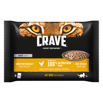 48x85g Crave tasakos nedves macskatáp multipack- Csirke szószban - Kisállat kiegészítők webáruház - állateledelek