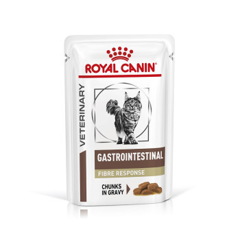 48x85g Royal Canin Veterinary Feline Gastrointestinall Fibre Response szószban nedves macskatáp - Kisállat kiegészítők webáruház - állateledelek