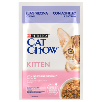 52x85g Cat Chow Kitten bárány & cukkini nedves macskatáp - Kisállat kiegészítők webáruház - állateledelek