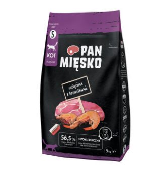 5kg Pan Mięsko Cat borjú garnélával Small száraz macskatáp - Kisállat kiegészítők webáruház - állateledelek