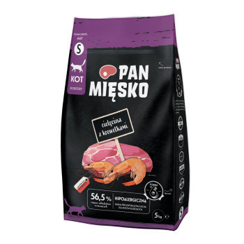 5kg Pan Mięsko Cat borjú garnélával Small száraz macskatáp - Kisállat kiegészítők webáruház - állateledelek