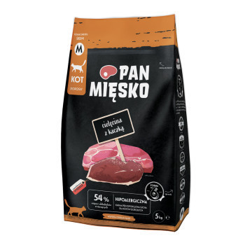 5kg Pan Mięsko Cat borjú kacsával Medium száraz macskatáp - Kisállat kiegészítők webáruház - állateledelek