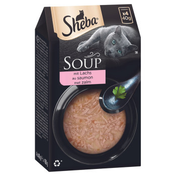 80x40g Sheba Classic Soup lazac nedves macskatáp - Kisállat kiegészítők webáruház - állateledelek