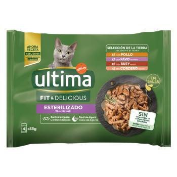 96x85g Ultima Cat Sterilized  Húsváltozatok nedves macskatáp - Kisállat kiegészítők webáruház - állateledelek