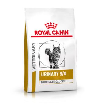 2x9kg Royal Canin Veterinary Urinary S/O Moderate Calorie száraz macskatáp - Kisállat kiegészítők webáruház - állateledelek