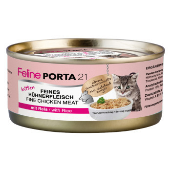 Feline Porta 21 gazdaságos csomag - 24 x 156 g - Kitten csirke - Kisállat kiegészítők webáruház - állateledelek