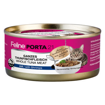 Feline Porta 21 gazdaságos csomag - 24 x 156 g - Tonhal & garnélarák - Kisállat kiegészítők webáruház - állateledelek