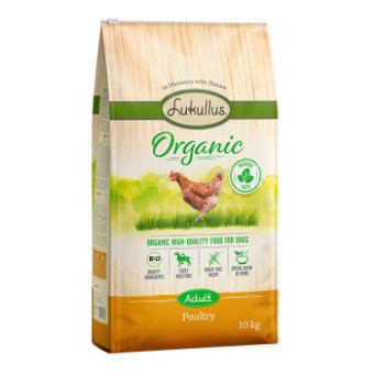 2x10kg Lukullus Bio szárnyas (búzamentes) száraz kutyatáp - Kisállat kiegészítők webáruház - állateledelek