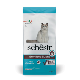 2x10kg Schesir Adult Sterilized & Light hal száraz macskatáp - Kisállat kiegészítők webáruház - állateledelek