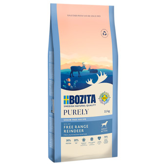 2x11kg Bozita Dog Purely Adult Active Grain Free rénszarvas száraz kutyatáp - Kisállat kiegészítők webáruház - állateledelek