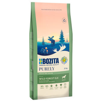 11kg Bozita Dog Purely Adult Grain Free jávorszarvas száraz kutyatáp - Kisállat kiegészítők webáruház - állateledelek