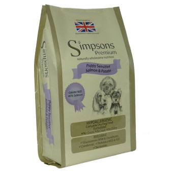 2x12 kg Simpsons Premium gazdaságos csomag - Puppy Sensitive lazac & burgonya - Kisállat kiegészítők webáruház - állateledelek