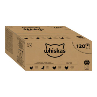 120x85g Whiskas Senior szárnyasválogatás aszpikban nedves macskatáp - Kisállat kiegészítők webáruház - állateledelek