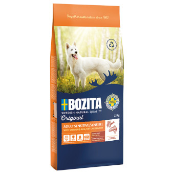 2x12kg Bozita Original Adult Sensitive bőr & szőrzet száraz kutyatáp - Kisállat kiegészítők webáruház - állateledelek