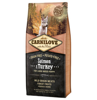 12kg Carnilove Large Puppy lazac & pulyka száraz kutyatáp - Kisállat kiegészítők webáruház - állateledelek