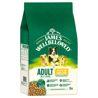 2x12kg James Wellbeloved Adult Dog Hypoallergenic bárány & rizs száraz kutyatáp - Kisállat kiegészítők webáruház - állateledelek